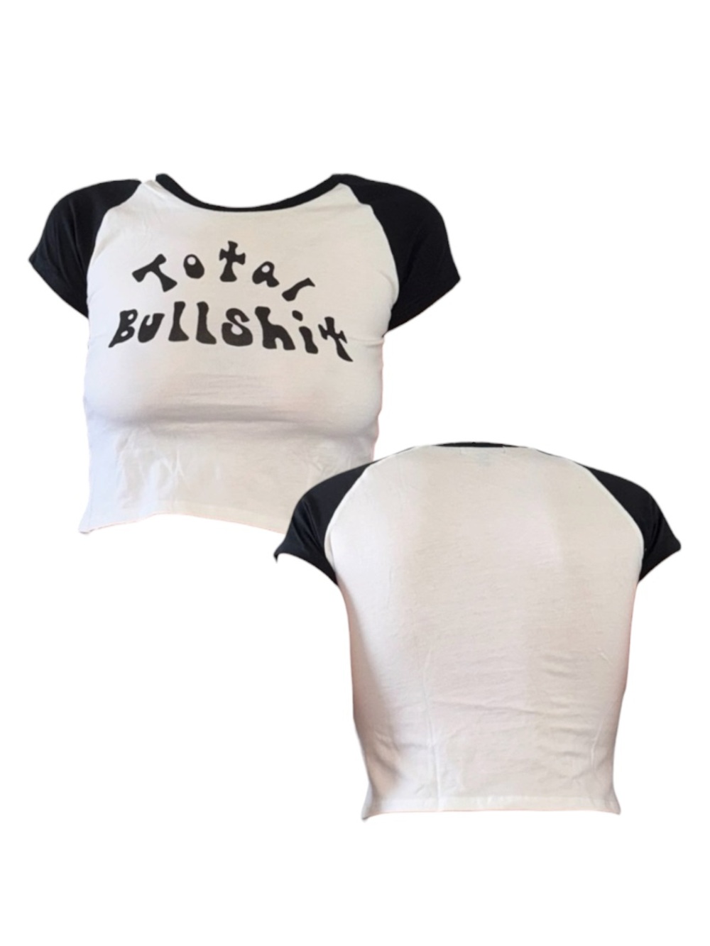 Total Bullshit Baseball Tee Crop Top